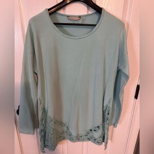Soft Surroundings Light Blue Long Sleeve Top